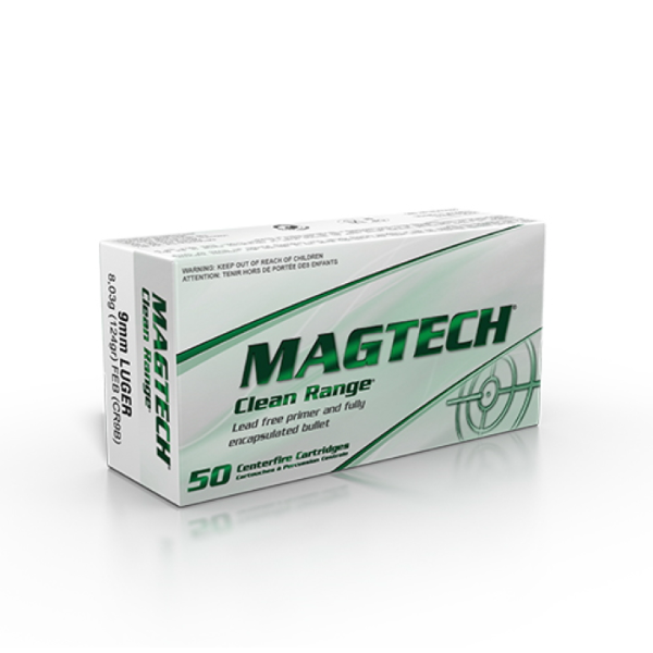 Magtech 9mm Luger Clean Range 124gr FEB