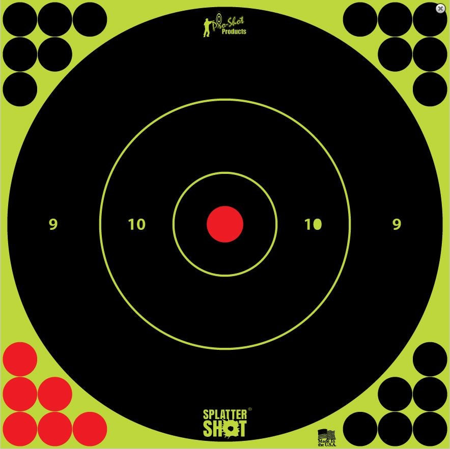 PRO SHOT SPLATTER SHOT 12" BULLSEYE (5PK)