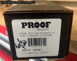 New unchambered Blank Proof research 6mm, 26inch, 7.5 twist, 4 groove, carbon, Sendero profile. Par#104729, Project didnt go ahead. Postage east coast included,