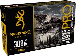 BROWNING 
B192503081
LRP - LONG RANGE PRO
308WIN, 168GR 
TIPPED SIERRA MATCH KING
AMMUNITION 

SPECIAL
$49.50 /PER 20
$247.50 /PER 100
$495 /PER 200