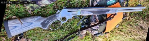 Jump the 18th Month wait list with this Near New, Ruger Made Marlin 45-70. Fired 27 rounds (shot 1 wild dog, 25 Sambar and 1 sighting shot). Rifle has 1 small m