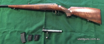 A rare sought after German made firearm in 54 Action. A very accurate rifle, reluctantly selling to make space in my safe. Comes with genuine magazines 2 x 5 sh