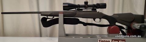 Very good contion blued Weatherby Vanguard with a honed and polished trigger. Can include sling, hard case or a bag and heaps of once fired brass for the price.
