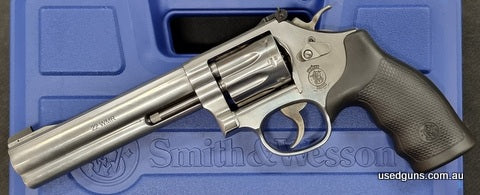 Available now. Smith & Wesson M648 revolver in 22 WMR. New model with 8 shot cylinder. $30 freight to your dealer Australia Wide except WA ($75 to Perth only). 