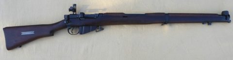 Lithgow SMLE No. 1 MK III .303 in good condition fitted with Central No. 4 peep sight. Bore in fair condition with some pitting. Matching numbers on receiver, b