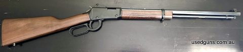 Henry H001T Octagon Frontier. 20 inch heavy octagon barrel. 16 round capacity. Receiver, lever, and barrel band have been cerakoted gloss black which matches th