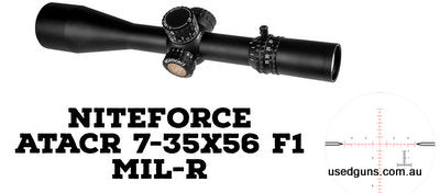 Price slashed to clear. C570 Nightforce ATACR 7-35x56 F1 Zero Stop .1Mil Radian Digillum Mil-R scope. This is new in box RRP $5450. Price does not include posta