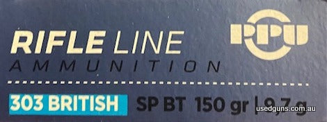 New PPU 303 Ammunition 150gr 20 pack. Shop pick up only
