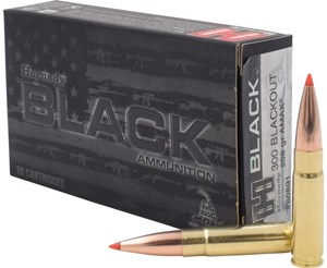 HORNADY
H80891
BLACK
300 BLACK OUT, 208GR, A-MAX
POLYMER TIP SUBSONIC

$56.90 /PER 20
$256.05 /PER 100
$469 /PER 200
