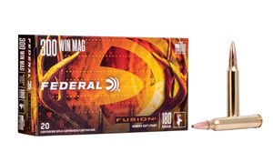FEDERAL
FF300WFS3
FUSION
300 WIN MAG, 180GR, SP
AMMUNITION

$99 /PER 20
$445 /PER 100