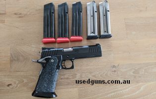 STI Edge .38 super and 5x magazines. Great firearm in very good condition. Purchased through Muscrat customs after some modifications (grip and trigger). Comes 