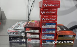 Hornady whitetail x 7, Hornady Superformance SST x 3, Federal Premium BT x 2, Winchester XP x 1, Federal SP x 1. Located Brisbane