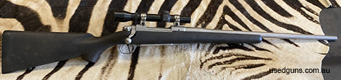 Here's a rare s/s 458WM in a HS Precision stock with Aluminium chassis. Brand new Swan barrel. Only fired 4 rounds to sight in scope. Too many buffalo rifles an