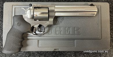 Excellent used condition Ruger GP100 6 inch stainless revolver, comes in original case. Strength, Simplicity and Ruggedness. Ruger GP100 double action revolvers