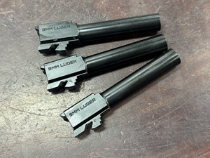 RUGER 
RXM
9MM
100MM - TO SHORT FOR CLUB USE
ORIGINAL BARREL
ALSO FITS GLOCK 19 ALL GENS
THREE ONLY

AS NEW $125 EACH