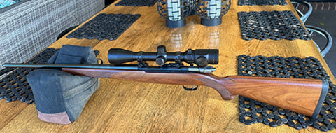 Very good / Excellent condition 77/22 LR. Fired less than 50 rounds. Was a good idea at the time!!! Scope included for free.