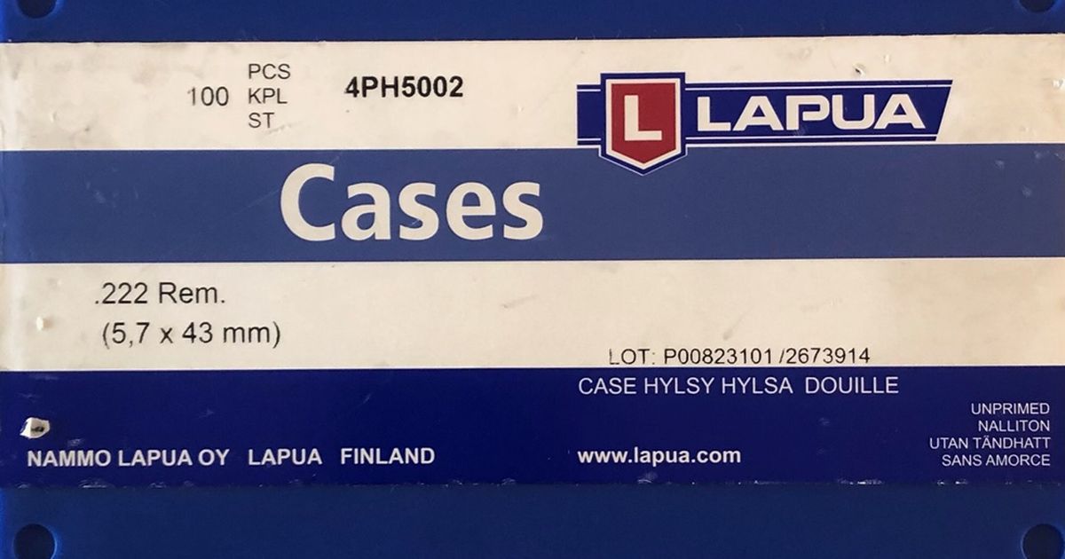 222 Rem Cases and Dies