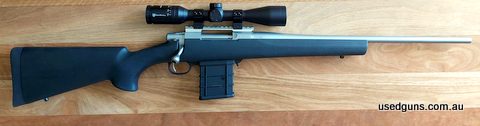 Howa stainless 308. Legacy magwell and 10 round magazine. Very little use. Selling to funding other projects. Rings and Nikko Stirling 3-9X scope.