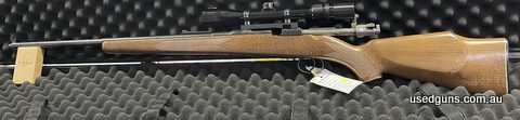 Mauser 96 6.5x55, old field 3-9x40 scope, good condition, internal floorplate magazine, stock is in good condition.