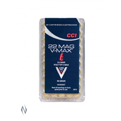CCI 22WMR V-MAX 30GR 50 PK 2200FPS