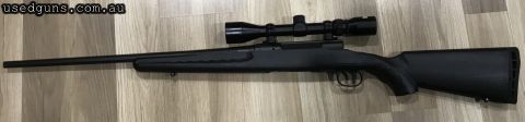 Savage axis 308 bought couple years ago only rounds though it to sight in and sat in my safe since almost brand new in excellent condition.