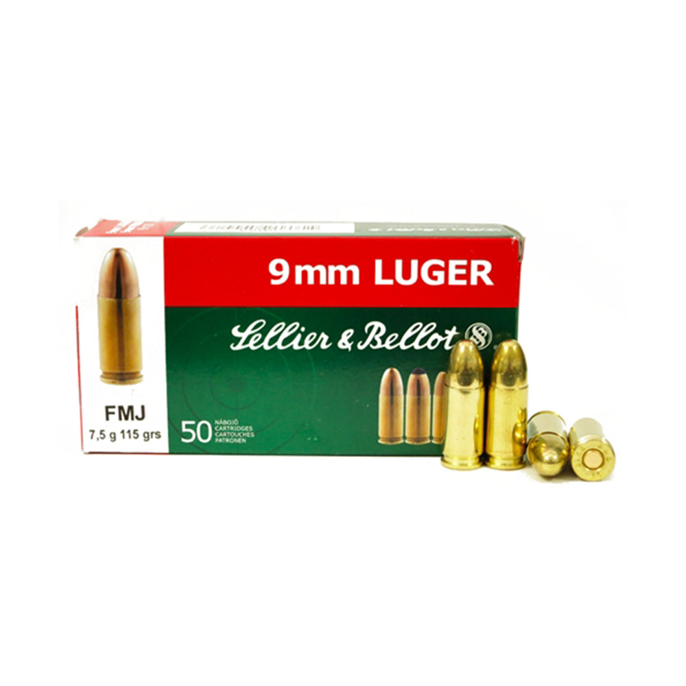 Sellier and Bellot 9mm Luger 115gr JHP - 50pk