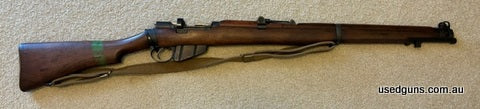 Lithgow SMLE Rimfire conversion, barrel in Ex bore, iron sites, butt ring marked Lithgow SMLE III* 1942, wood in ex conditions, correct sling, clear markings, p