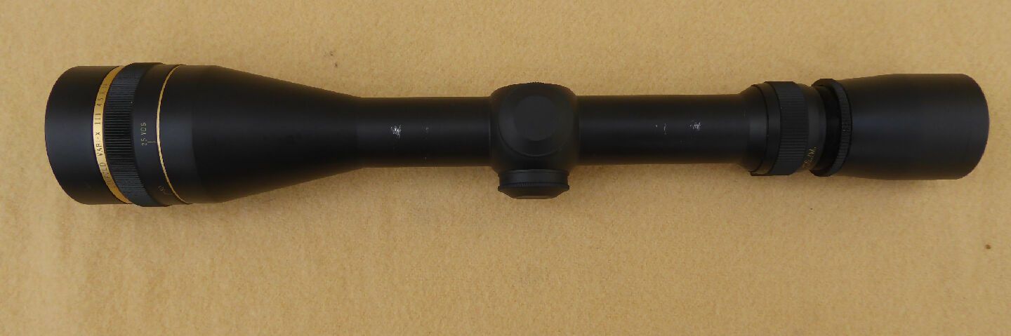 Leupold Vari X III 4.5-14 AO scope in good condition.  Matte finish with Duplex reticle.  Some minor scope ring marks on tubes - otherwise very good.  Additiona