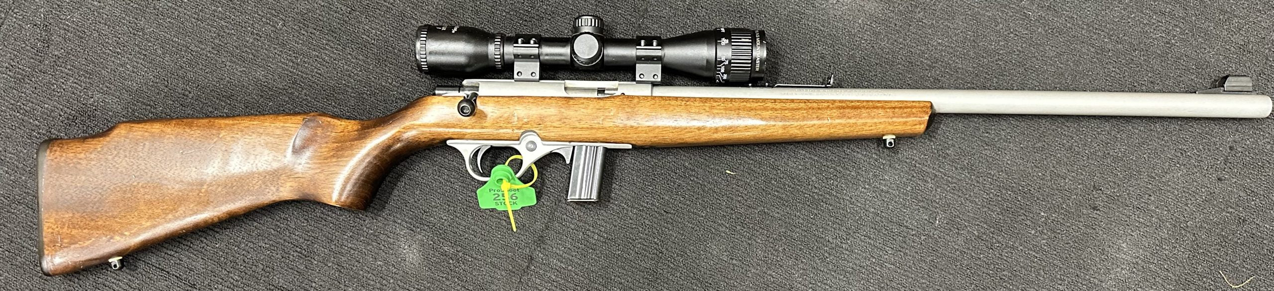 #256 Nice colour wood but has some dents. Scope has a couple of scratches on outside. I list all my guns as Fair unless they are new, it is up to you to judge w