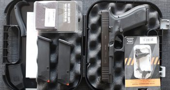 For sale is an as new Glock 34 Gen 5 MOS with fewer than 500 rounds fired. This pistol is in excellent condition and would suit a new buyer. It comes with three