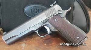 Colt 1911 made in 1977 so a real series 70 with period roll marks, can supply more photos. Pistol is missing sear, sear spring, hammer and disconnect. Has Ed Br