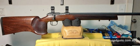 CZ 457 MTR in as-new condition, 24 inch barrel threaded 1/2x28. Gunbloke 500g trigger spring fitted, UTG Leaper one inch rings. In original box with CZ paperwor