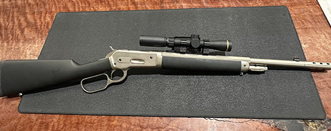 Chiappa 1886 ridge runner TAKE DOWN 45-70 nickel finish in near new condition. Fitted with a Leupold VX-Freedom 1.5-4x28 scope using Warne rail and rings. Gun h