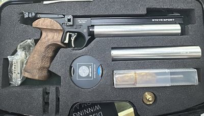 Used Steyr LP50 .177Cal Air Pistol x2 Cylinders - SN: 817113