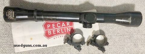 Pecar Berlin 4x81 (Same size as 4x35) scope. Brilliant German optics service checked ready to fit on any Sako rifle models L461 / L579 / L61R. Has steel tube wi
