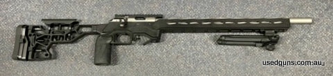 CZ 457 Custom Precision rifle chambered in 22LR. MDT AAC chassis, Area 499 30 MOA Picatinny rail & IBI pre fit 21 inch fluted Barrel & 3 x steel CZ 10 round mag