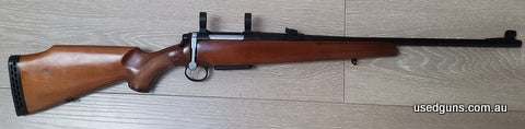 It has a Monte Carlo stock with checked pistol grip allows for comfort, control & accurate shooting. The trigger is adjustable, the safety locks the bolt & trig