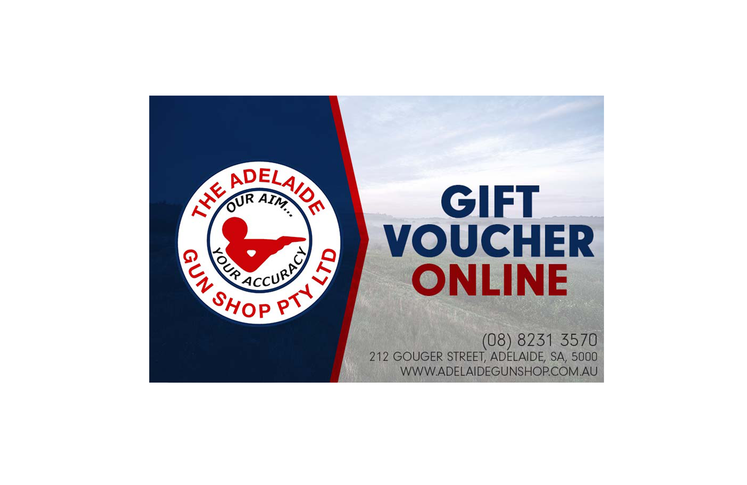 THE ADELAIDE GUN SHOP - WEBSTORE ONLINE GIFT VOUCHER ONLY