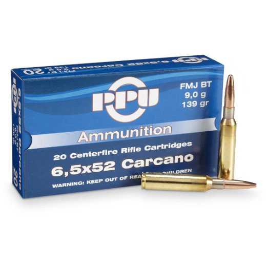 PPU 6.5x52 Cacarno 139gr SP Pkt 20