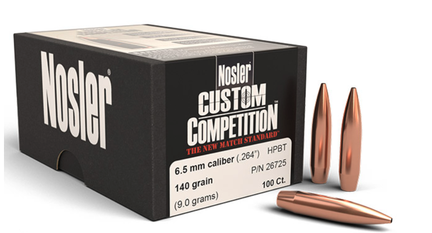 NOSLER 6.5MM 140GR HPBT CUSTOM COMP 100PK