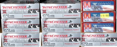10 boxes or 200 factory rounds 130 grainers all new, no longer have this calibre rifle, pick up only with appropriate licence from, Morwell, Churchill or Yinnar