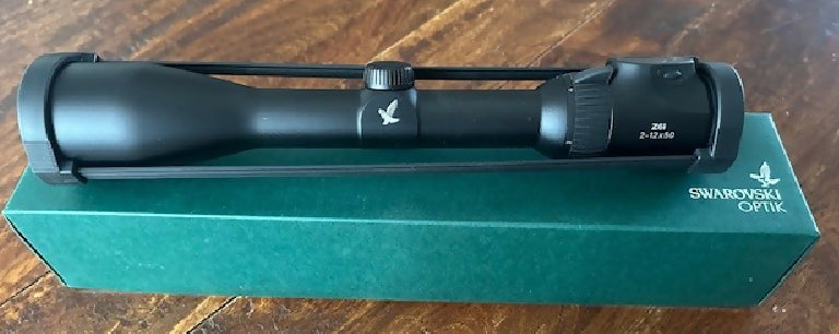 Brand new Swarovski Z61 2-12x50 Illuminated riflescope, has been mounted but never shot. Rifle it was on has been sold. Price includes express postage, text pre