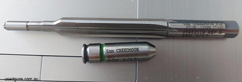 New Pacific Tool and Gauge 6mm Creedmoor live pilot finish reamer and go gauge. .271nk diameter, .125 freebore. Used once to cut Wilson Die blank. Perfect