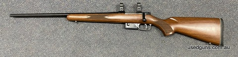 As new condition CZ 527 Classic in 223. One for the left handed. 22 inch compact barrel. Woodwork in excellent condition. Points well. CZ branded rings ready fo