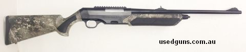 As new, 20‚Äö√Ñ√π barrel, forest camo, pic rail, 2 magazines. Very little use.