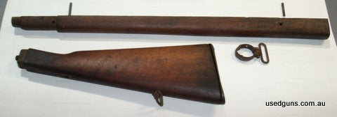 For sale is a full set of 310 Martini Cadet timbers. It has the stock bolt and swivel, steel butt plate and screws. The fore wood has the pins, steel fore end t
