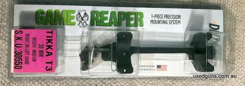 DNZ Tikka T3 Medium 30mm one piece mount NEW. Fits right or left handed rifles. Phone 0429849007. If reply by email please forward return phone number.