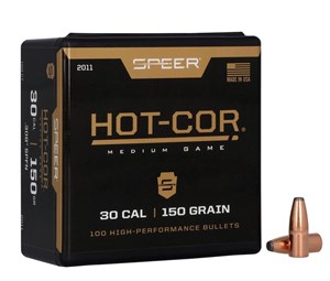 SPEER
S2011
HOT-COR
30CAL (30-30), 150GR, SPFN
PROJECTILES 

SPECIAL
$44.90 /PER 100
$224.50 /PER 500