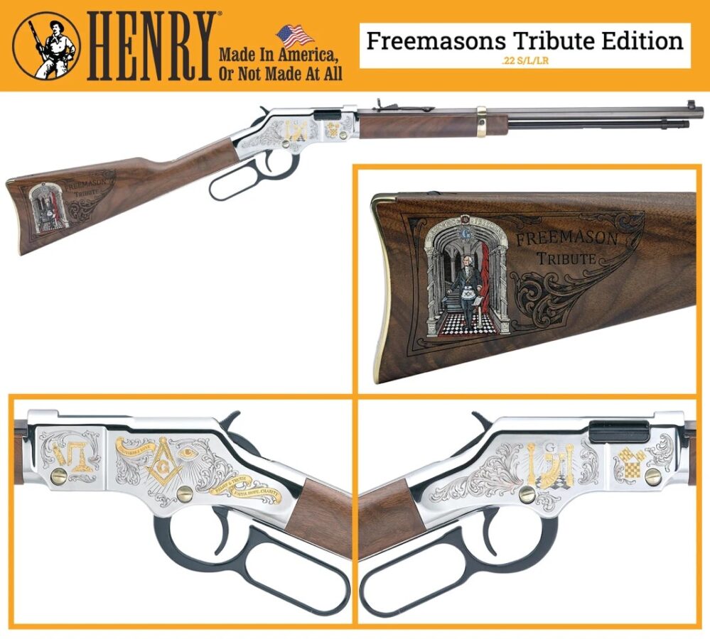 Henry Golden Boy Freemason Tribute Rifle