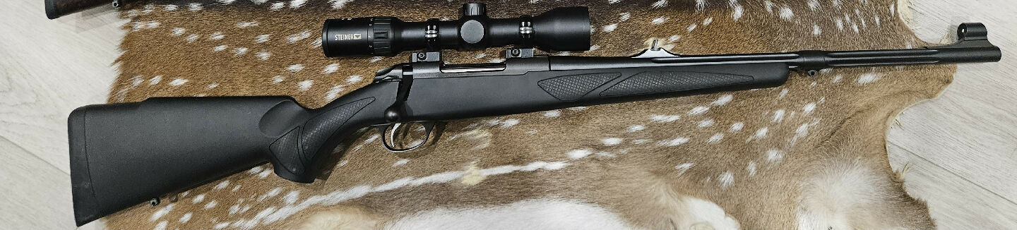 Sako 85 Black Bear 338 Federal, brand new unfired comes with original sako box, steiner 2-8x42 illuminated scope and sako optilock scope rings & bases. Beautifu